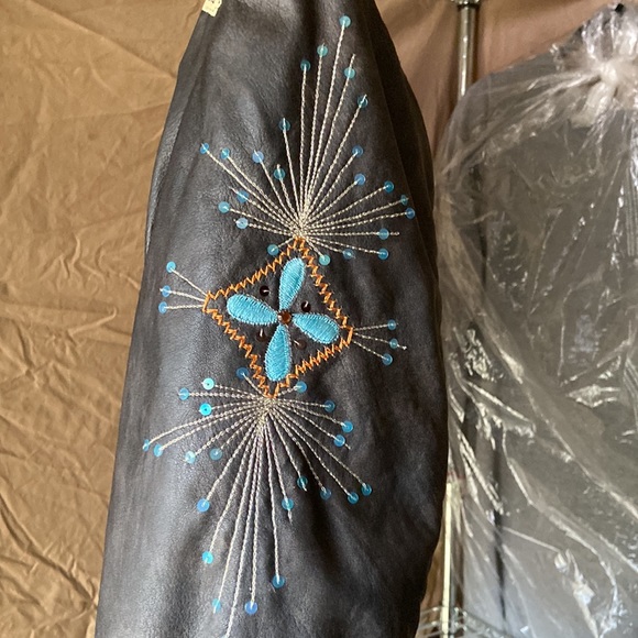 NWOT Double D Ranchwear LIBERTAD leather biker jacket Size 1x - Picture 7 of 13